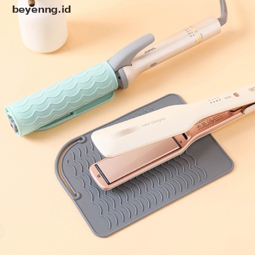 Beyen Mat Silikon Tahan Panas Untuk Pelurus Rambut Flat Iron Curling Iron Tools ID