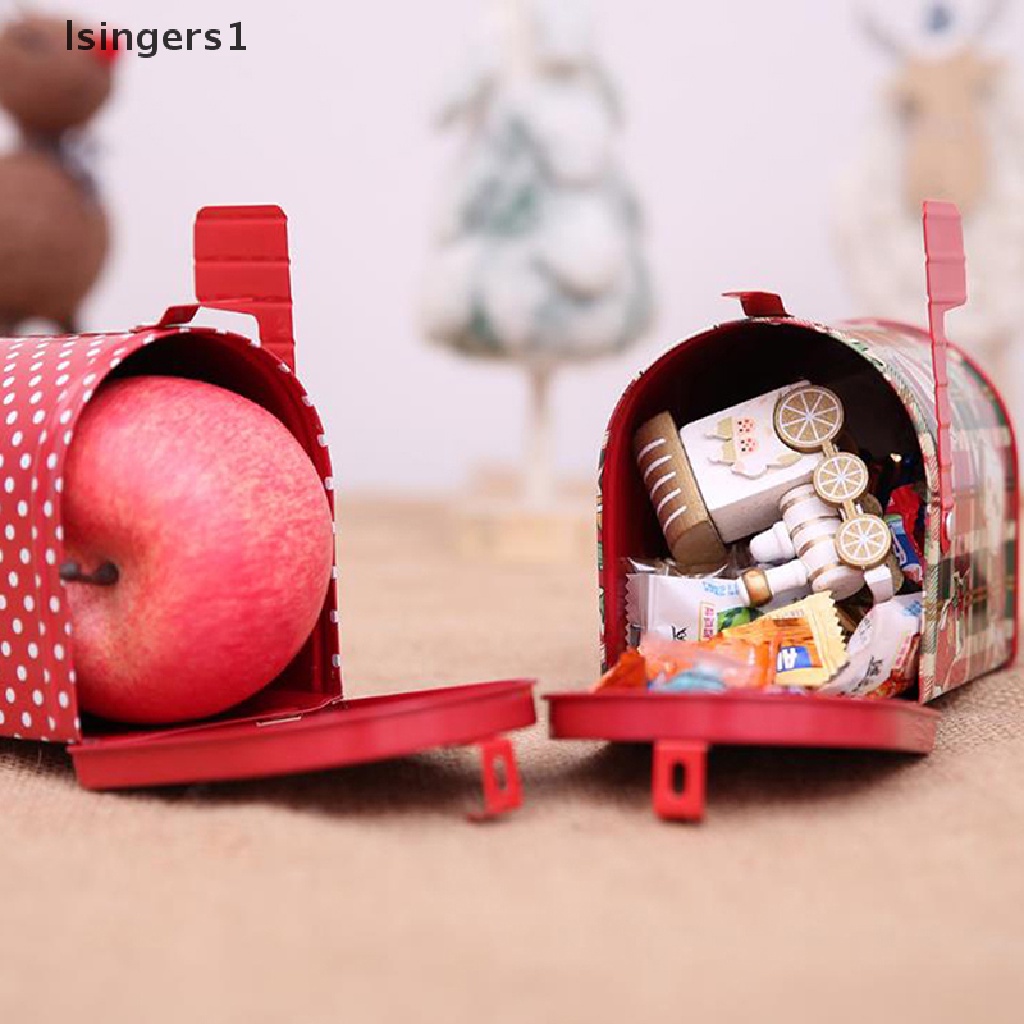 [lsingers1] Kotak Surat Desain Permen Natal Kaleng Natal Besi Kotak Biskuit Penyimpanan Gift Box Butik