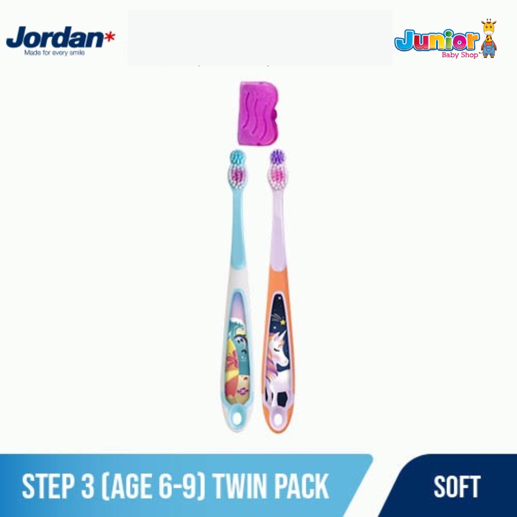 Jordan Orcal Care Kids Step 3 Twin Soft - Sikat Gigi