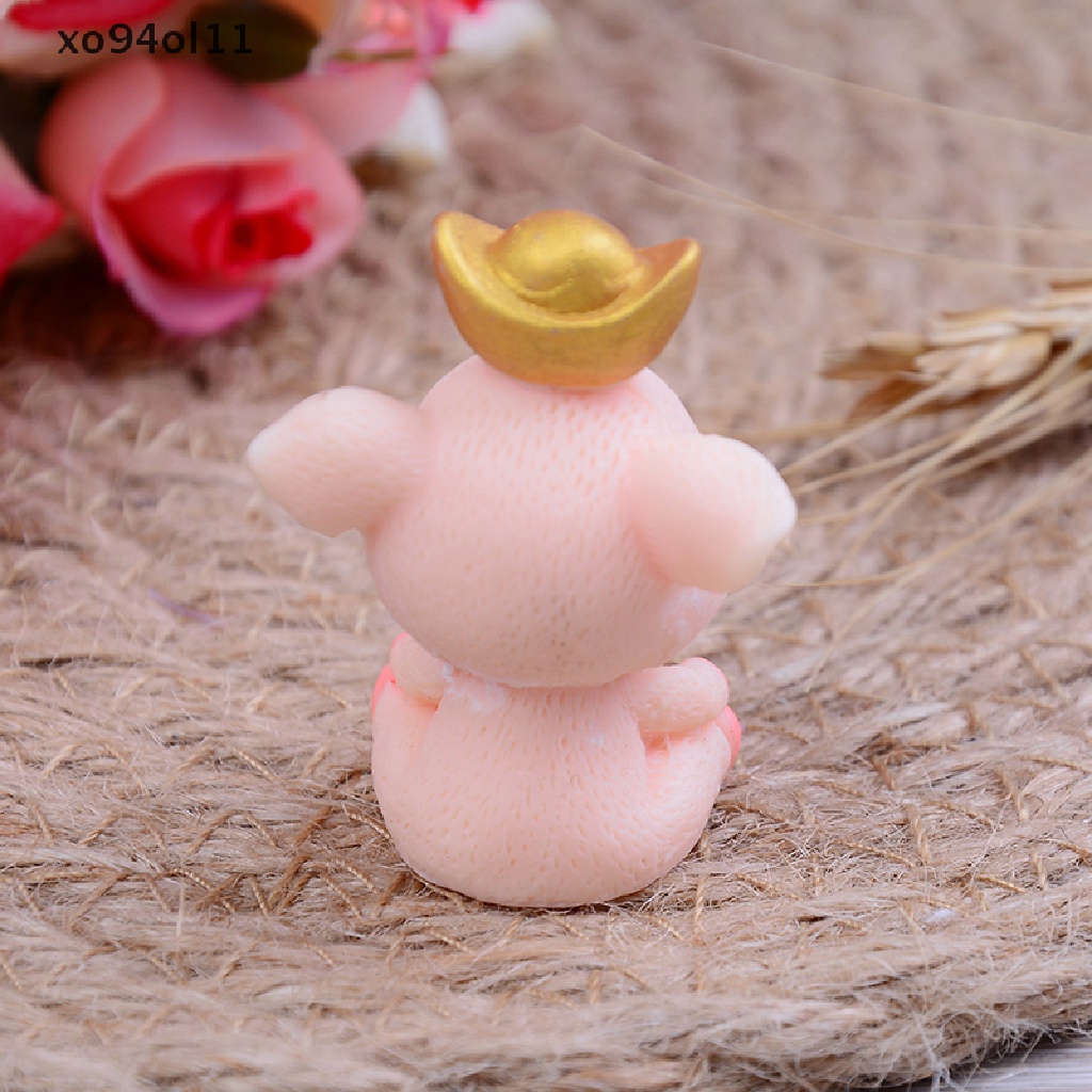 Xo 5pcs/set Babi Lucu Miniatur Hewan Hiasan Taman Diy Fairy Garden Decoration OL