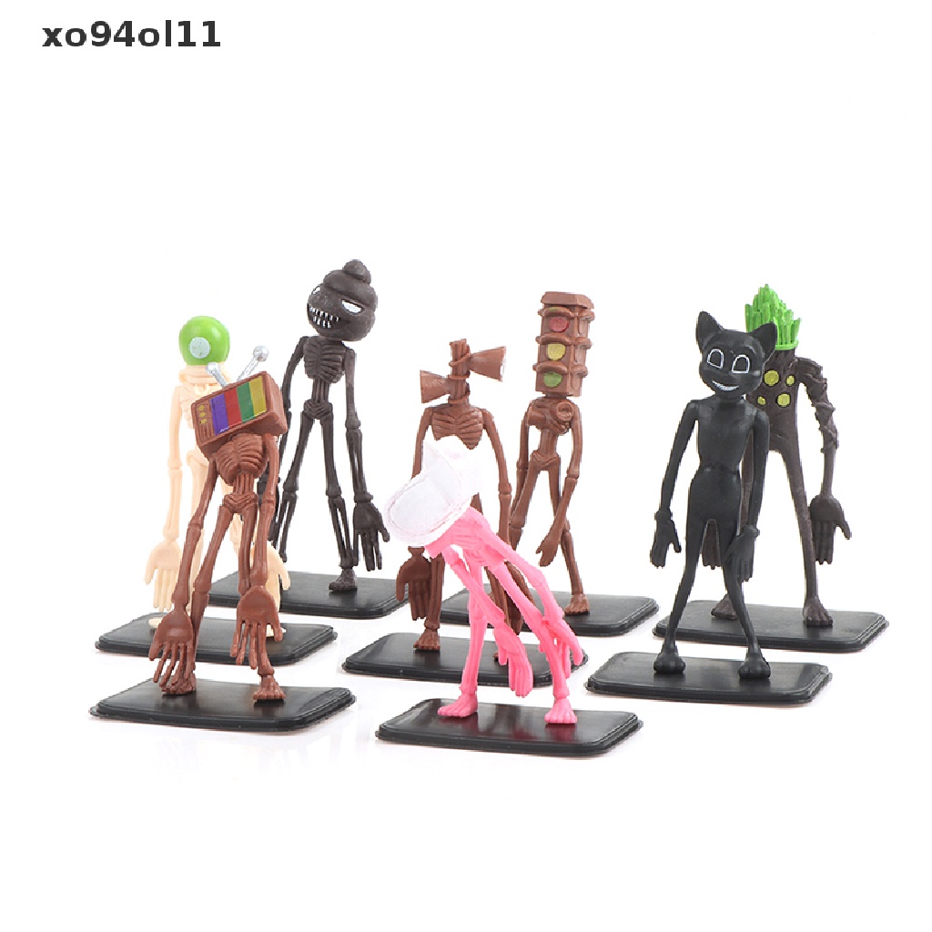 Xo 8Pcs Siren Kepala Mainan Action Figure Sirenhead Horror Model Boneka Patung Hadiah OL