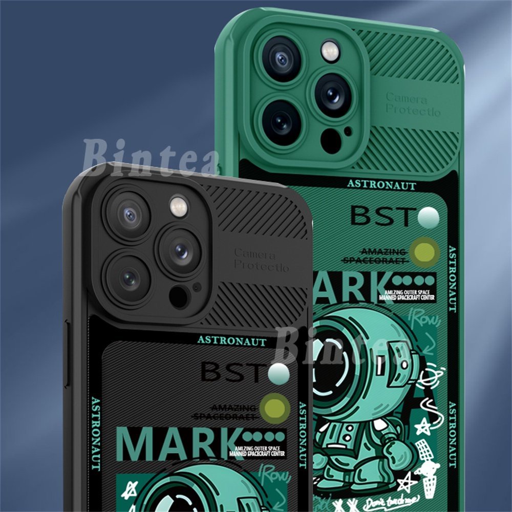 Casing Untuk iPhone14 14 Pro MAX 14 MAX 13ProMax 12 12ProMax 11 11Pro 11ProMax X XS MAX XR Case Mark Astronot Perlindungan Penuh Anti Slip Shockproof Binteacase