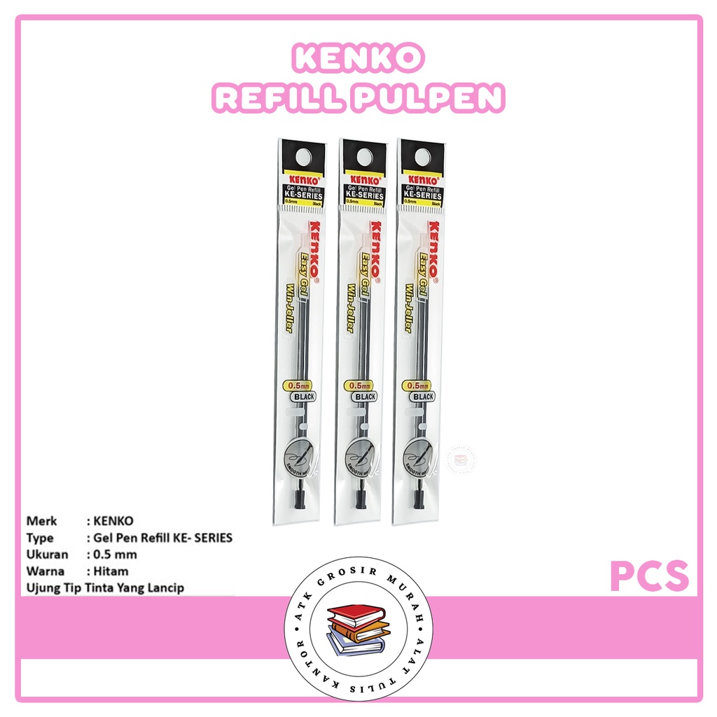 

KENKO - Gel Pen Refill Easy Gel - KE-Series Black - Pcs