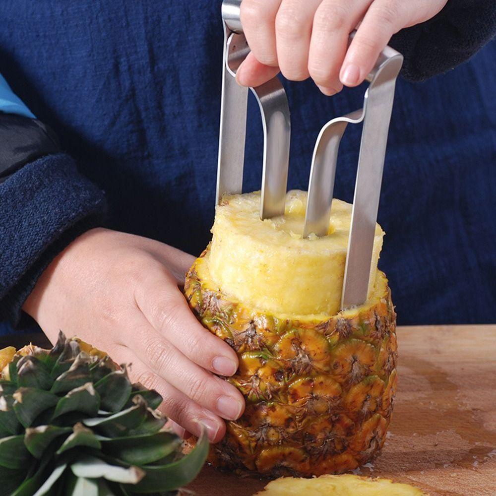 [Elegan] Pineapple Corer Dapur Stainless Steel Core Removal Mudah Digunakan Cutter