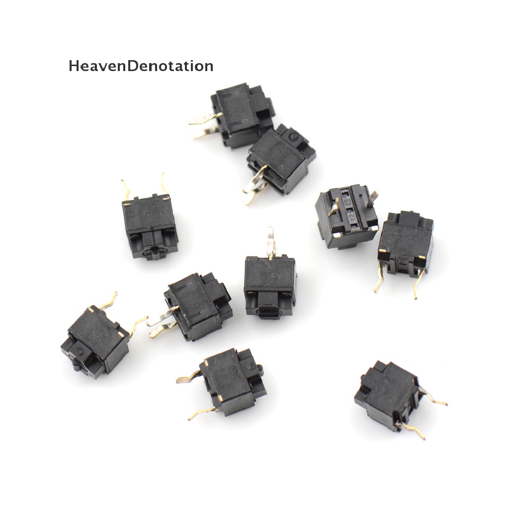 [HeavenDenotation] 10pcs Original Mouse Square Micro Switch EVQP0E07K Microsoft Bintik Hitam HDV