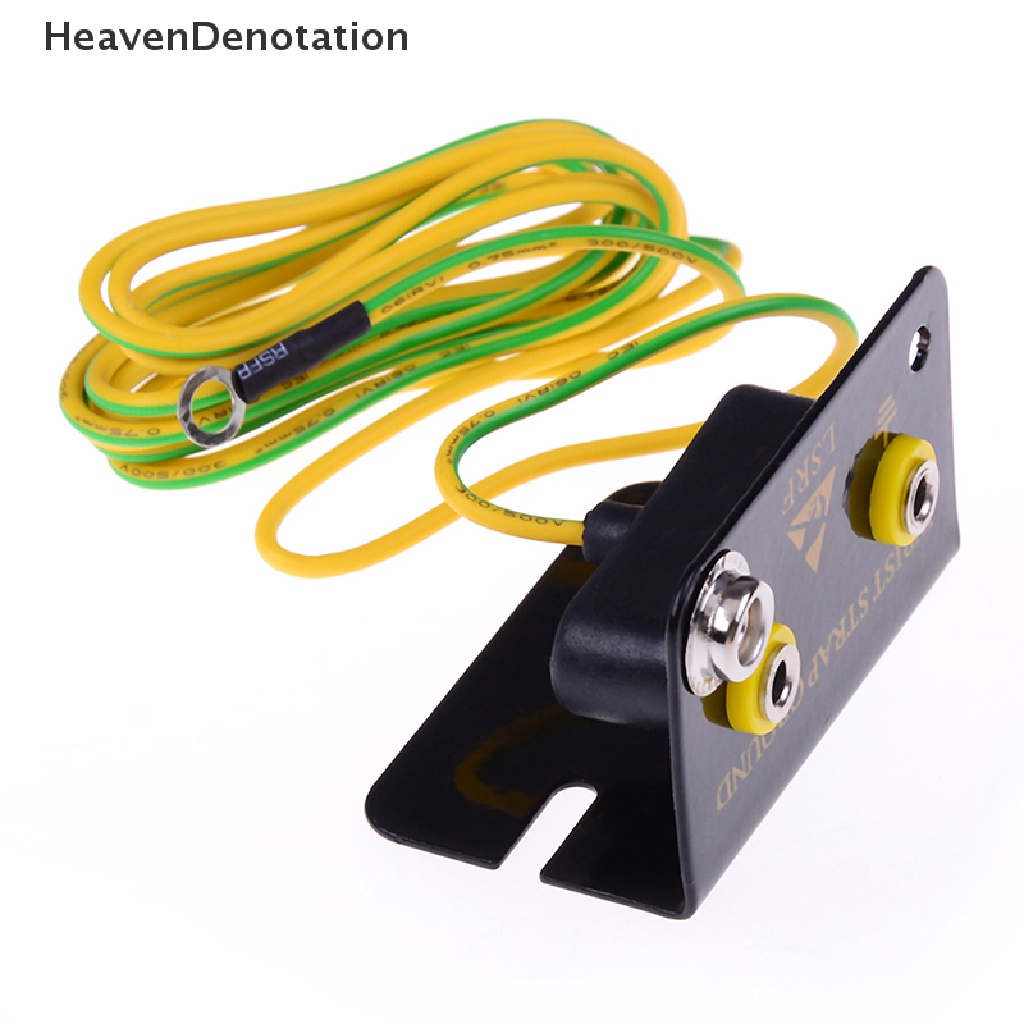 [HeavenDenotation] Esd Stop Kontak Arde dual banana plug Untuk Ban Lengan strap Pergelangan Tangan anti Statis HDV