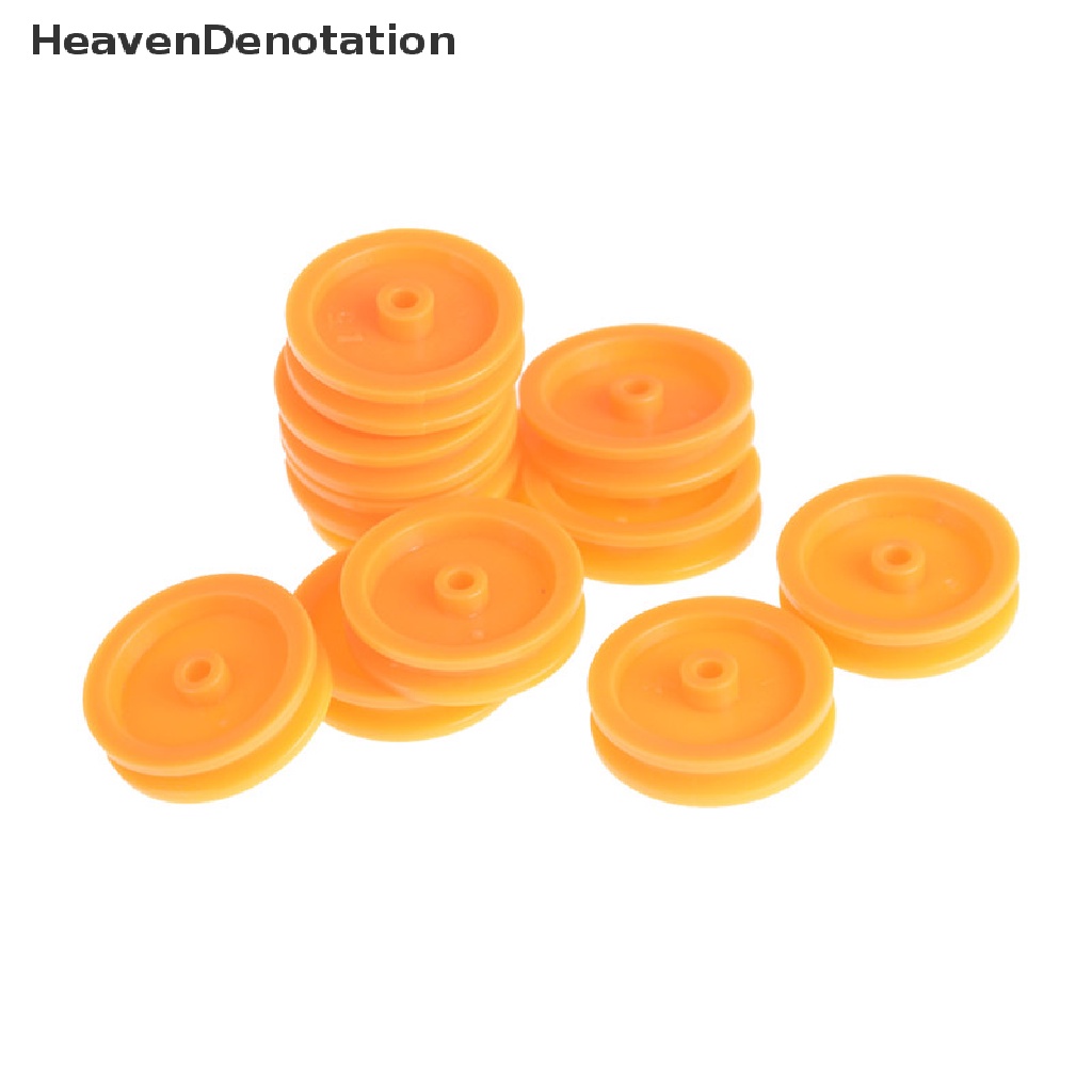 [HeavenDenotation] 20pcs 2mm Lubang Katrol Sabuk Plastik Orange Untuk DIY RC Mainan Mobil Pesawat HDV