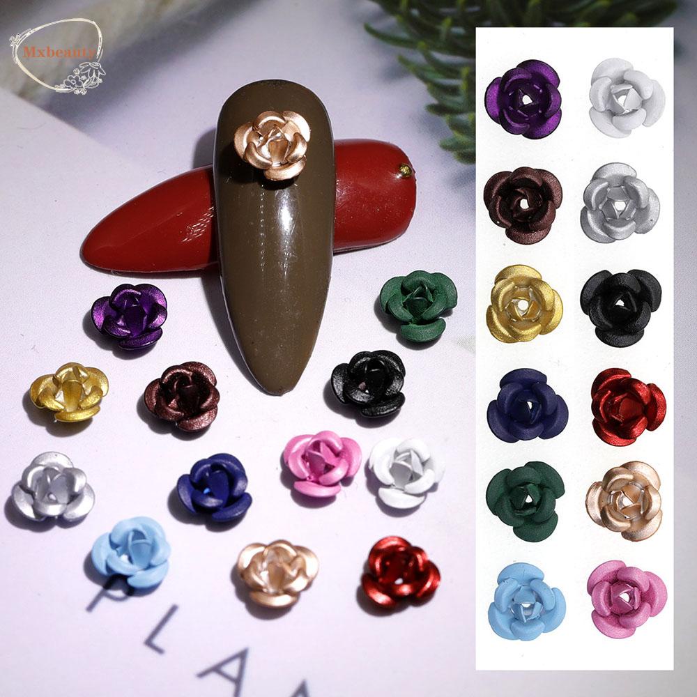 Mxbeauty 3D Kuku Berlian Imitasi Warna-Warni Charms Tiga Dimensi DIY Nail Art