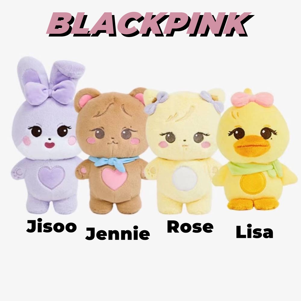 Kpop Blackpink World Tour Boneka Mewah Gantungan Kunci Lucu Kartun Hewan Boneka Tas Mainan Liontin Dekorasi JENNIE ROSE Blackpink