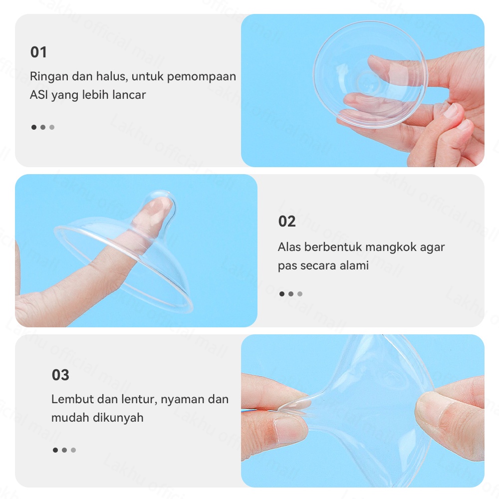 Lakhu Pelindung Puting Silikon Untuk Ibu Menyusui Nipple Shield Untuk Bayi Tumbuh Gigi