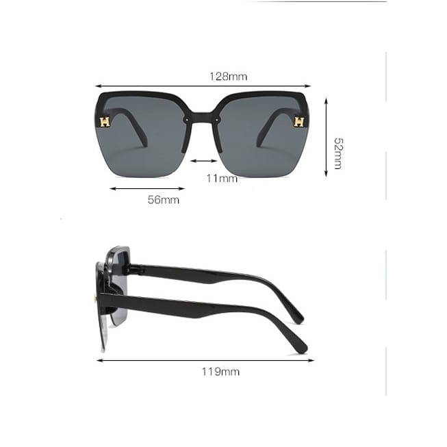 WE Kacamata Hitam Tanpa Bingkai Bentuk Kotak Persegi Desain Mewah Untuk Pria Wanita Sunglass Import Murah
