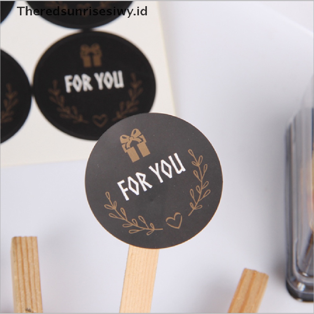 # Kado Mom &amp; PAPA DIY # 120pcs For you Seal Sticker Bulat Hitam Segel Stiker DIY Hadiah Paket Label~