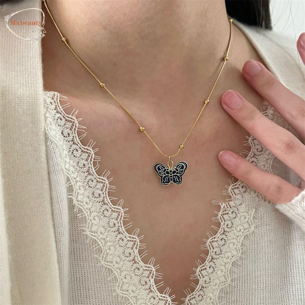 Mxbeauty Wanita Kalung Fashion Peri Kreatif Warna-Warni Elegan Temperamen Enamel Choker