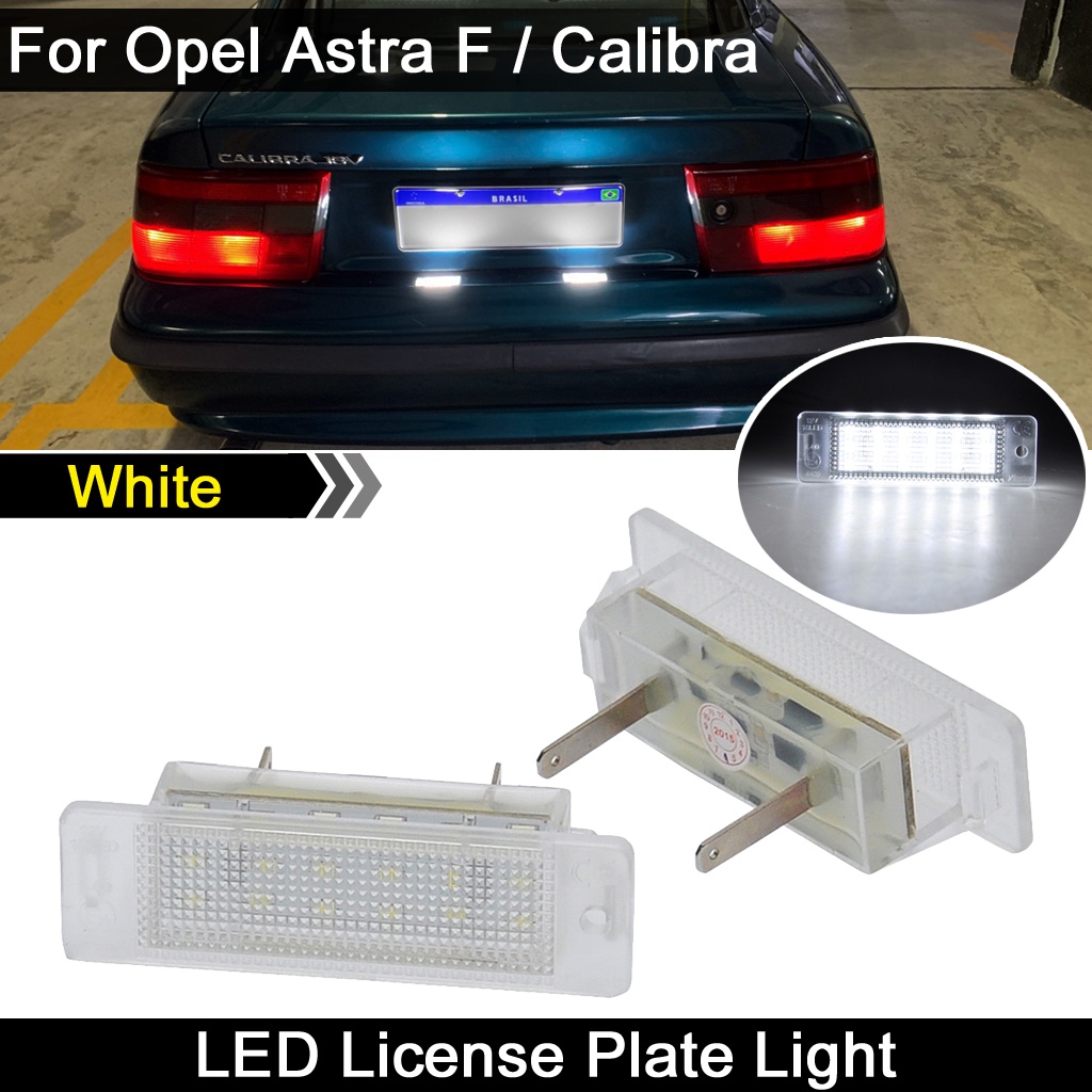 2pcs Untuk Opel Astra F 1992-1998 Untuk Calibra 1989-1997 Kecerahan Tinggi Putih LED Plat Lampu Nomor Plat Lampu