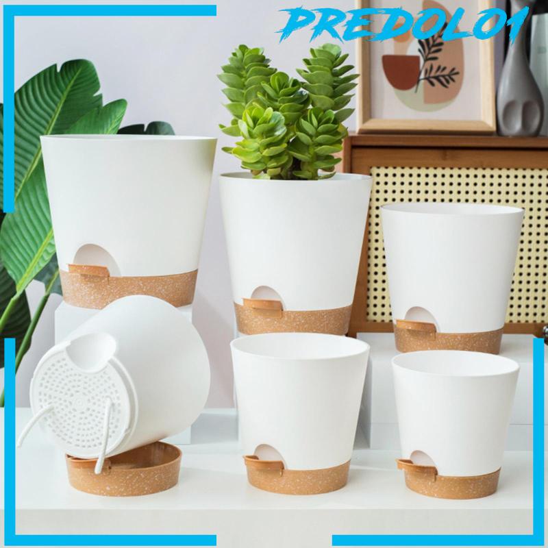 [Predolo1] 6buah Planter Self Watering Dengan Lubang Drainase Pembibitan