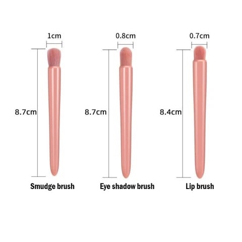 AFM Make Up Brush Set Kuas Make Up Portable Plus Cermin