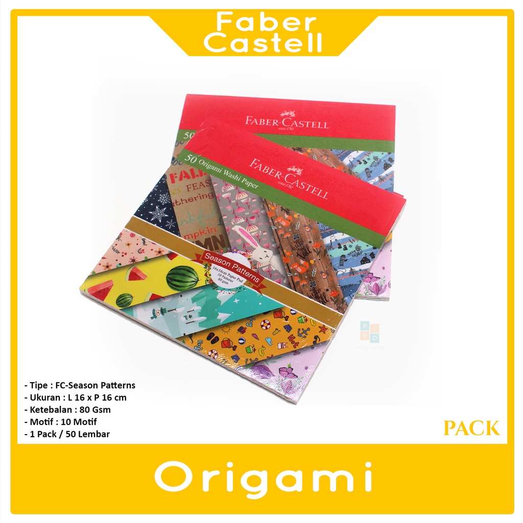 

Faber Castell Kertas Origami 16 x 16 cm Washi Paper Season Patterns - Pack