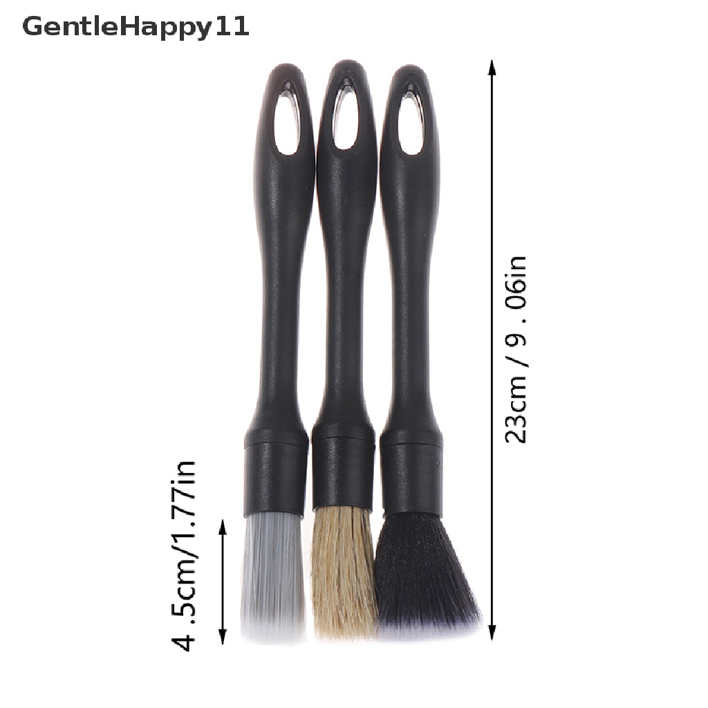 Gentlehappy 3PCS Sikat Detailing Mobil Super Lembut Auto Interior Detail Brush Dengan Bulu Sintetis Car Dash Duster Brush Aksesoris id