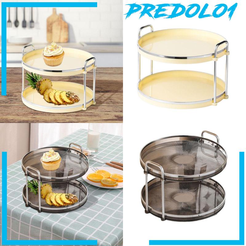 [Predolo1] Nampan Counter 2tingkat Nampan Hias Untuk Ruang Tamu Kosmetik Penyimpanan Dapur