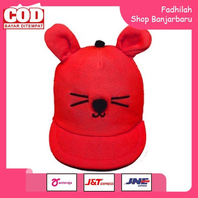 TOPI BAYI KARAKTER KUCING LUCU UNTUK LAKI LAKI DAN PEREMPUAN USIA BARU LAHIR NEW BORN 0 - 3 TAHUN | FADHILAH SHOP BJB