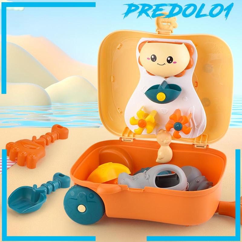 [Predolo1] Mainan Pantai Dengan Trolley Case Sandbox Toys Untuk Kegiatan Outdoor Travel Beach