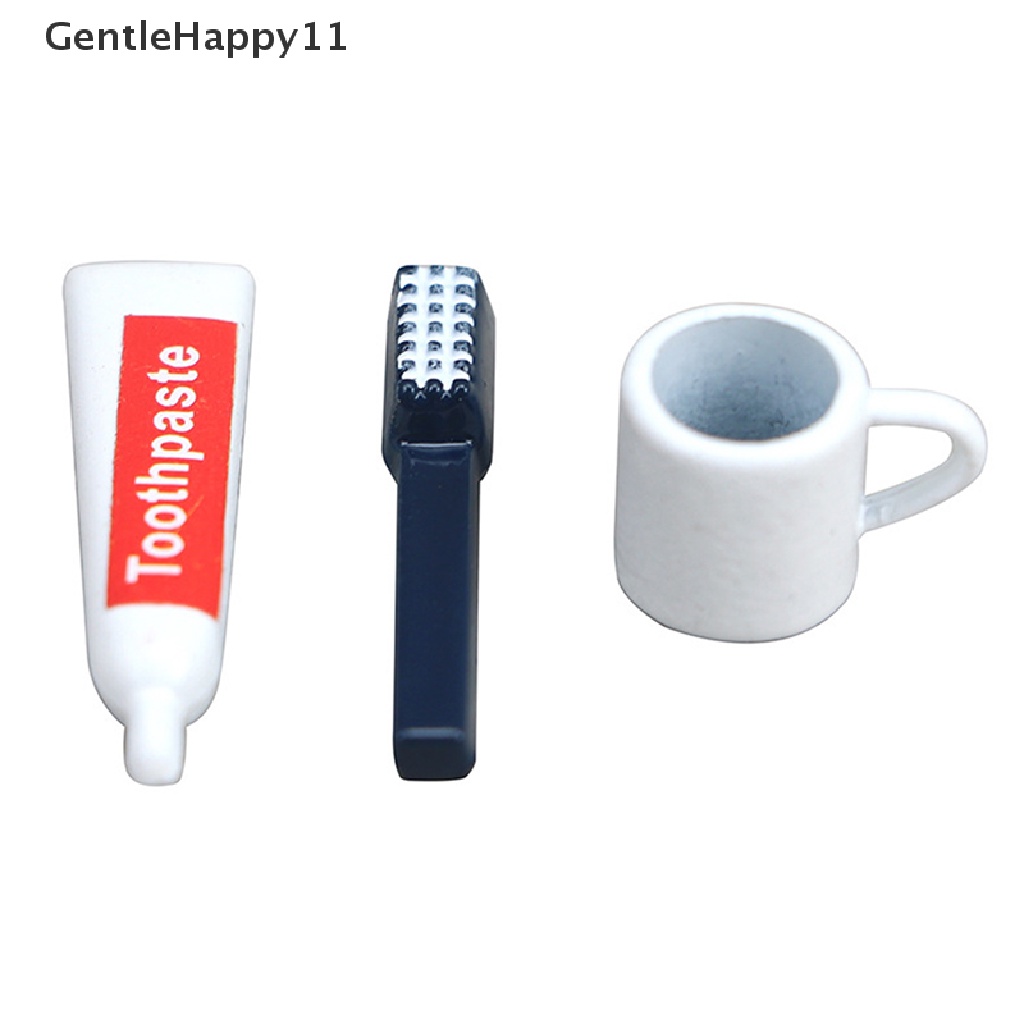 Gentlehappy 1Set 1: 12rumah Boneka Miniatur Sendok Garpu Toples Odol Sikat Gigi DIY Aksesoris id
