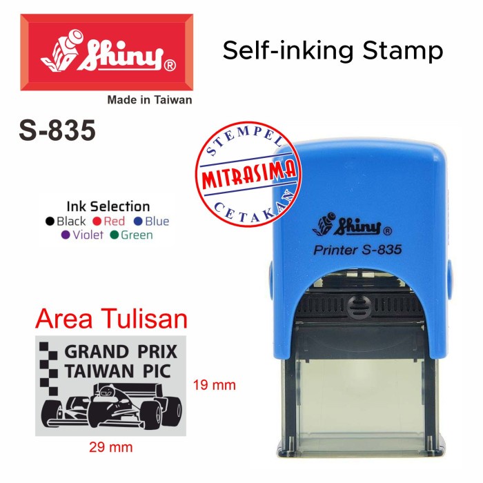 

Stempel Shiny S-835 ( Shiny bentuk persegi S835 Tipe S 835 )