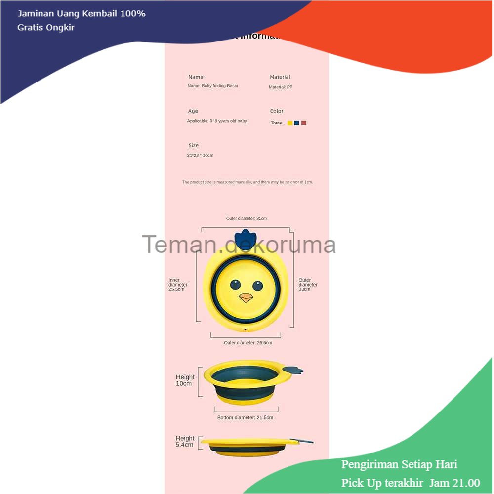 TD - RTG MTWML Baskom Lipat Anak Baby Portable Folding Shower - BZ-203