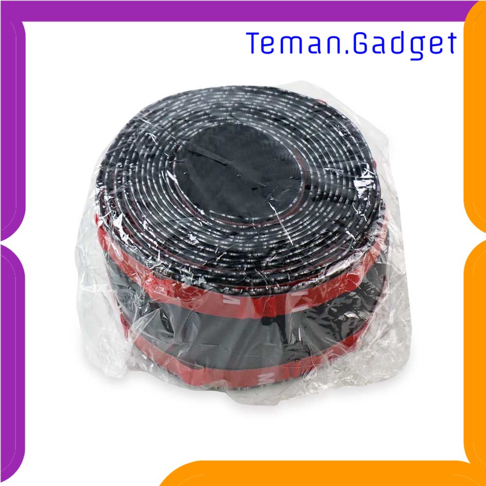 TG - OTO Stiker Vinyl Mobil Carbon Fiber Rubber Strip Bumper Guard 5 x 250 cm - C38404