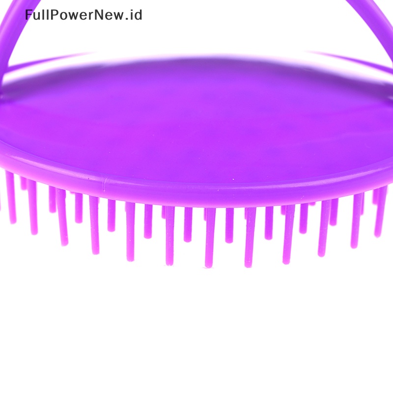 Power Bulat Lembut Shower Shampoo Massage Brush Sisir Cuci Rambut Kepala Head Massager ID