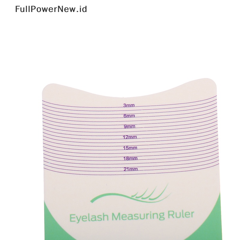 Power 10Pcs Penggaris Stensil Alis Untuk Mengukur Bulu Mata Panjang Curling Degree Ruler ID