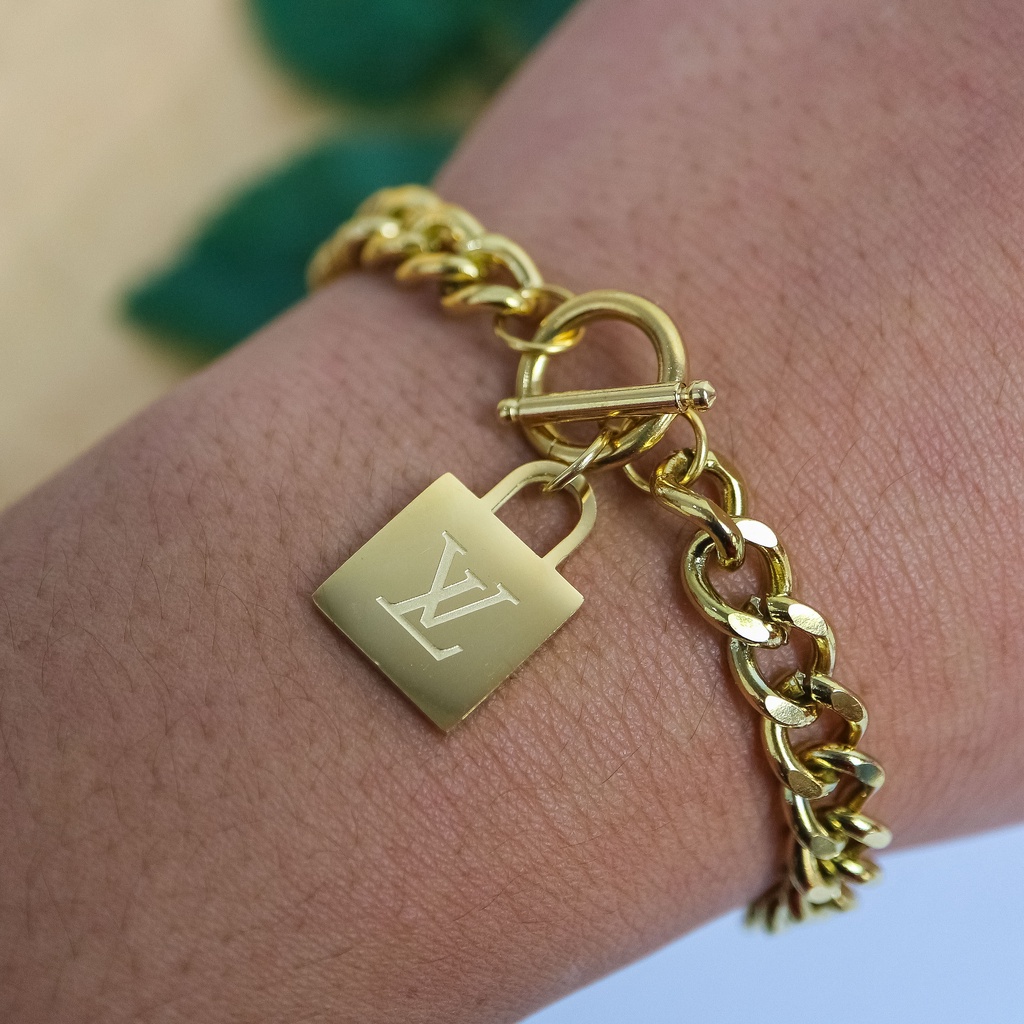 GROSIR Gelang tangan cantol sisik L titanium stainless steel 316L import berkualitas anti karat bisa bayar di tempat COD