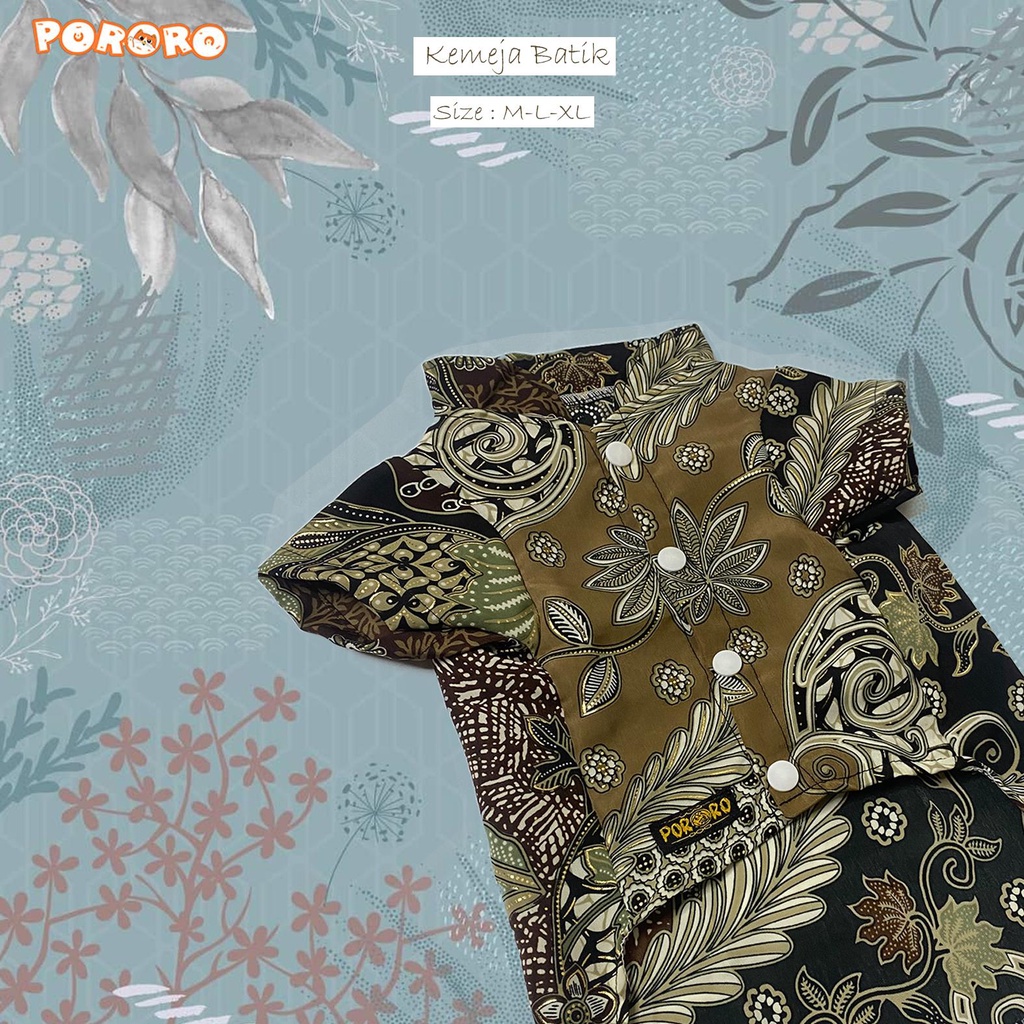 Kemeja Kucing Pororo Motif Batik