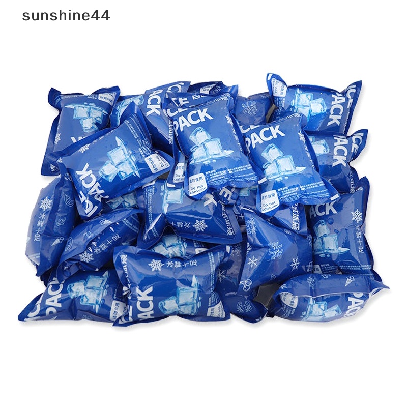 Sunshine 10pcs Reusable Cold Ice Gel Pack Cooler Bag Tanpa Racun Terapi Nyeri Camping Food ID