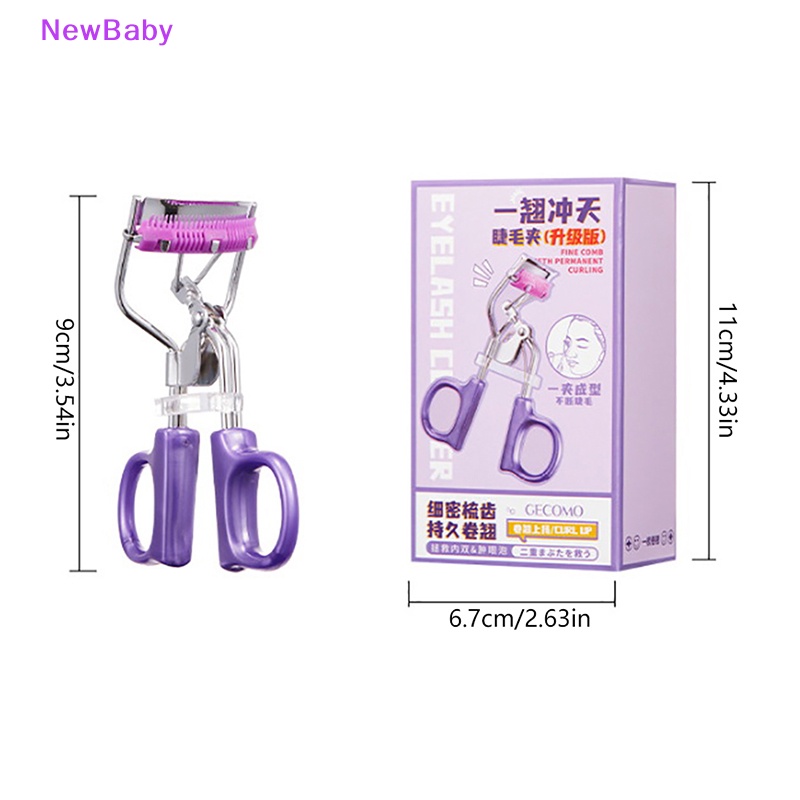 Newbaby 1pc Penjepit Bulu Mata Dengan Sisir Built-in Penjepit Bulu Mata Alat Kecantikan Mata ID