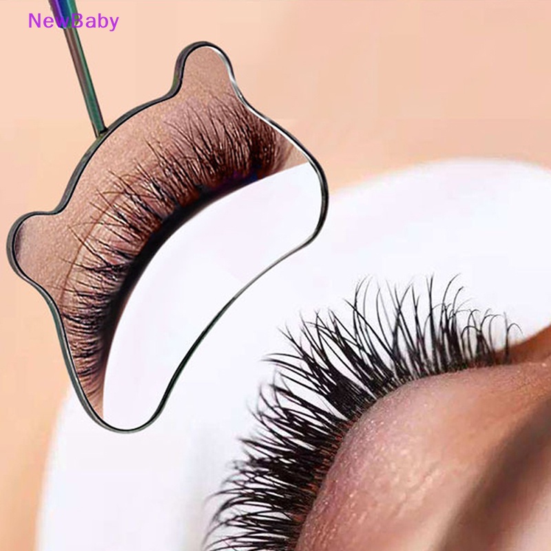 Newbaby 1PC Cermin Ekstensi Bulu Mata Gagang Eye Lashes Makeup Inspection Alat Kecantikan ID