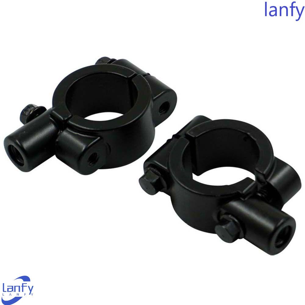 Lanfy Adaptor Cermin Motor Aluminium Alloy Bracket Clamp 10mm 8mm Thread Moped Rear View Mirror Holder