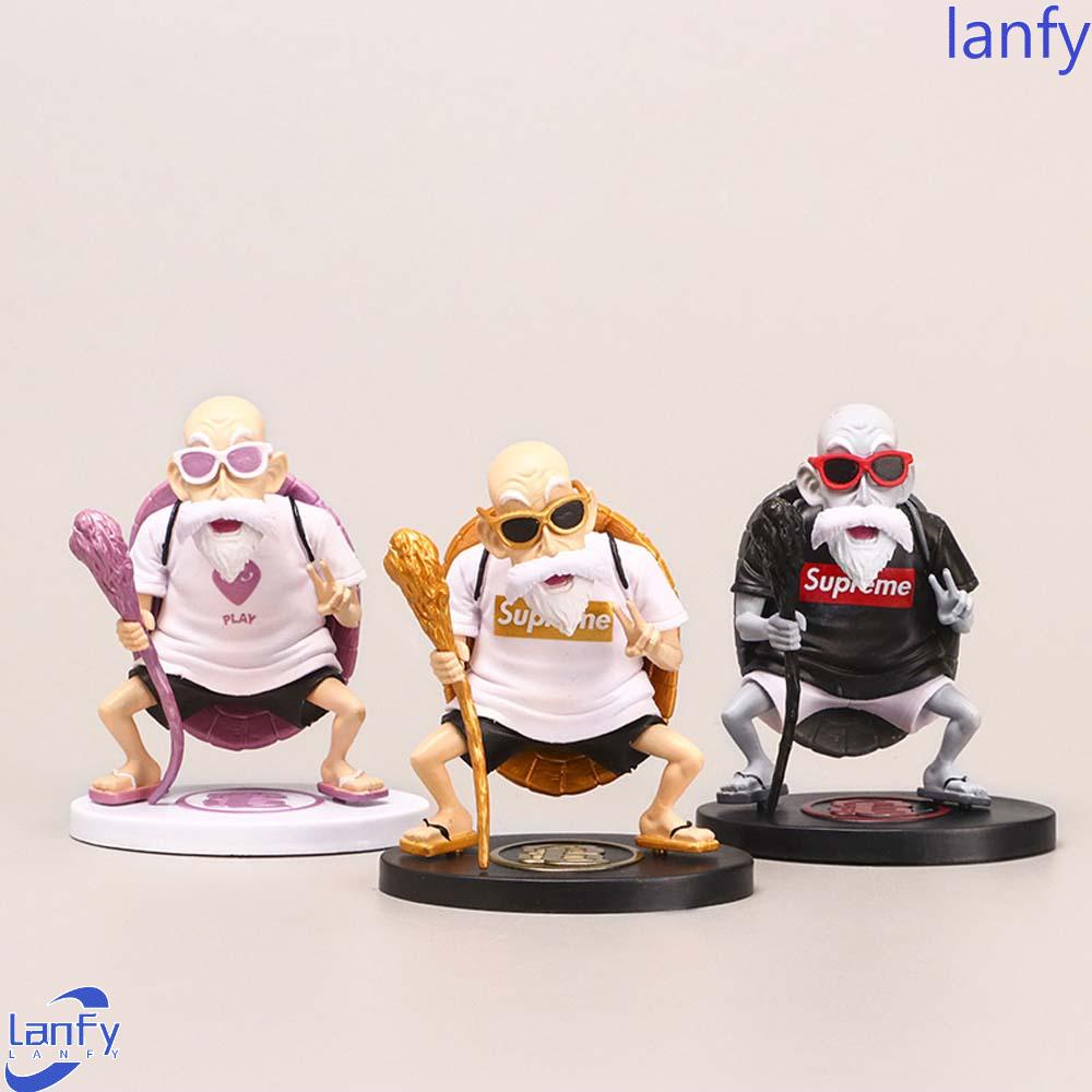 Lanfy Dragon Ball Mainan Hadiah DBZ Roshi Miniatur Ornamen Desktop Son Goku Figure Model Toys