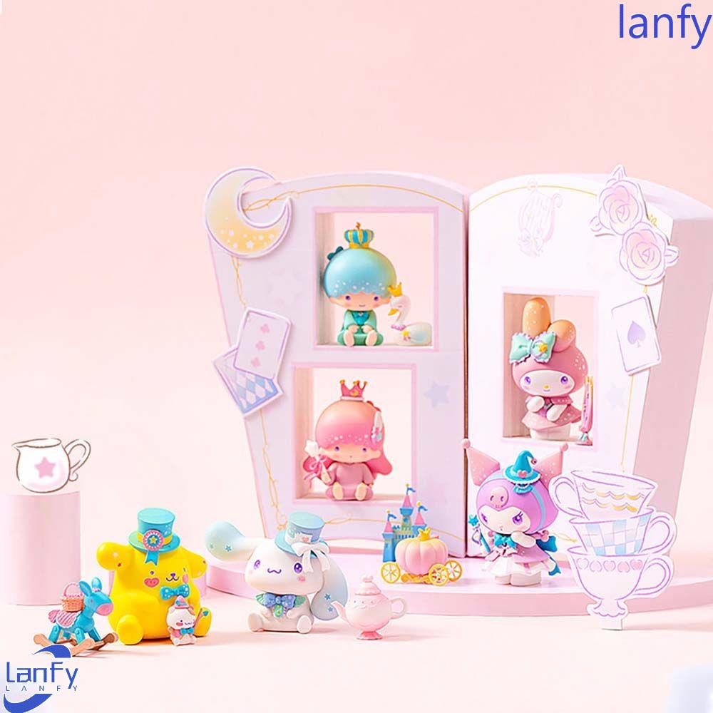 Lanfy My Melody Mainan Anak Lucu Model Koleksi Kuromi Dekorasi Desktop Cinnamoroll Figure Toys