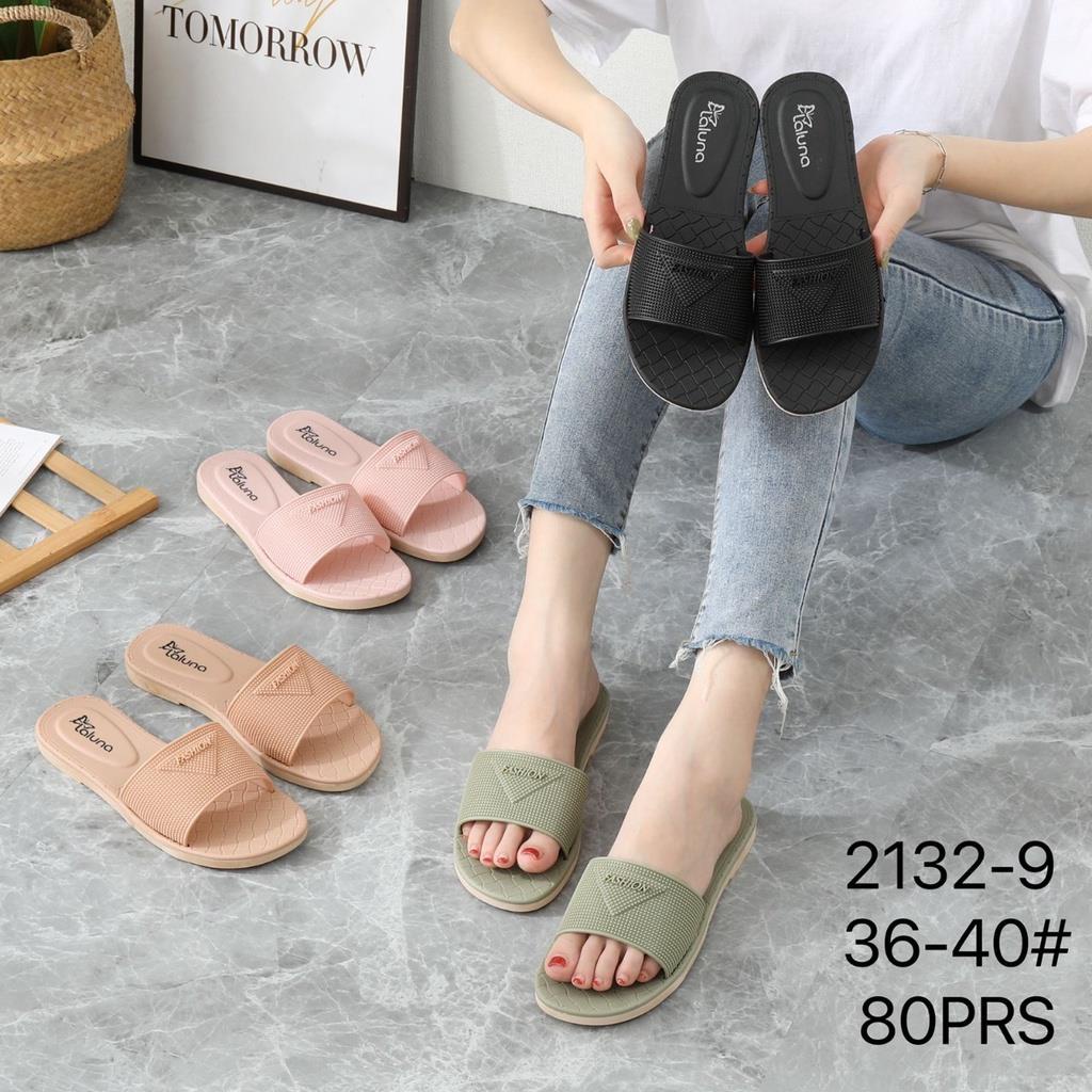 Sandal Jelly Karet Slop Teplek Wanita Motif Fashion Segitiga LLS 2132-9 36-40
