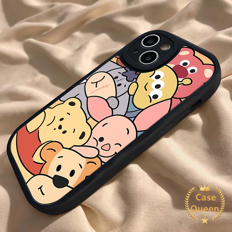 Kartun Disney Winnie The Pooh Manyo Case Kompatibel Untuk IPhone XR XS X Max7 6s 8 6 Plus 11 14 13 12 Pro Max SE 2020 Ponsel Lucu Lembut Pasangan Tpu Cover