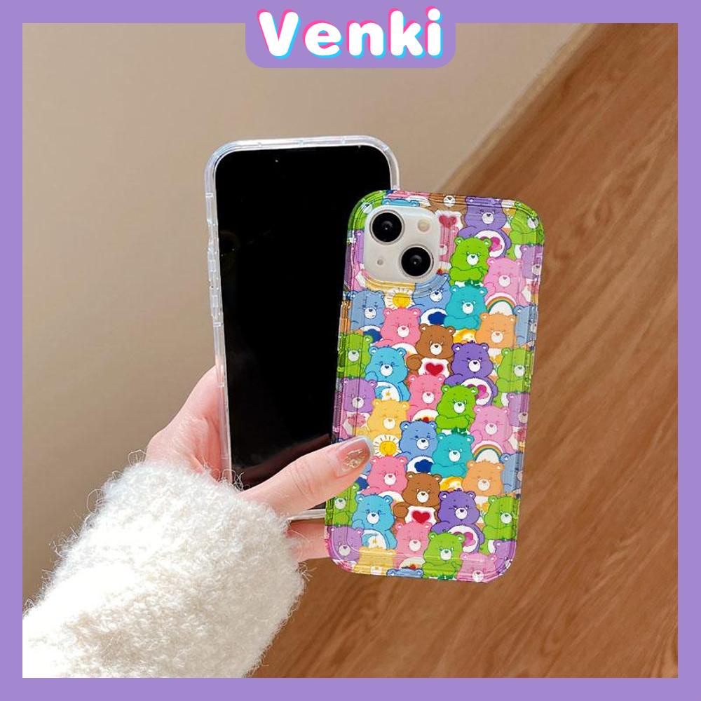 VENKI -For iPhone 11 iPhone Case Clear Case TPU Soft Case Airbag Shockproof Cute Cute Cartoon Bear Compatible with iPhone 14 13 Pro Max iPhone 12 Pro Max 11 7Plus 6Plus XR xs max