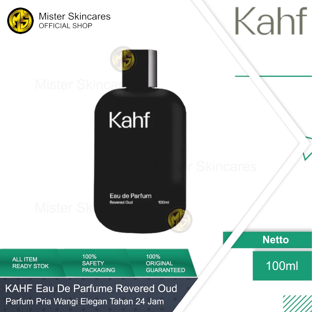 KAHF Revered Oud Eau de Parfum EDP 100ml Parfum Pria Wangi 24 Jam