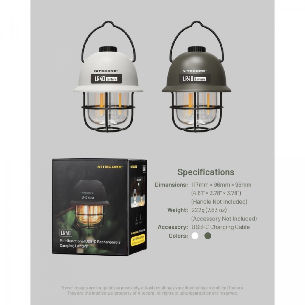 Lampu Camping LED Lantern Darurat USB Rechargeable 4000mAh Dimmable