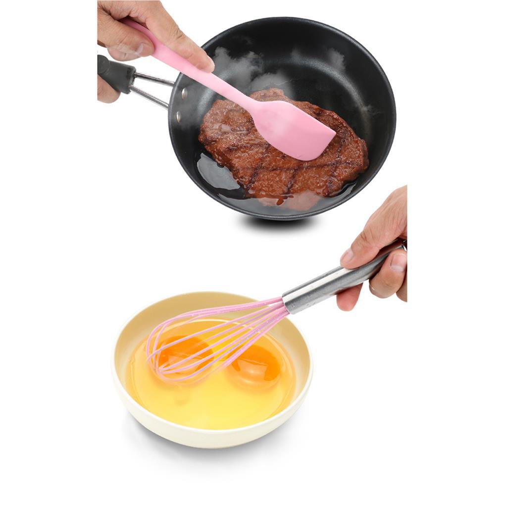 5 Pcs Silicone Tahan Panas Utensils Cookware Set Alat Masak Anti Lengket Kitchen Baking Tool