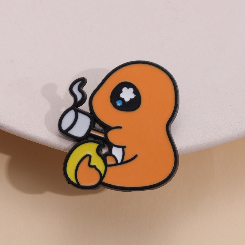Pin Enamel Dinosaurus Lucu Kartun Permainan Pokemon Bros Lencana Kerah Pin Anime Perhiasan Hadiah Untuk Fans Teman
