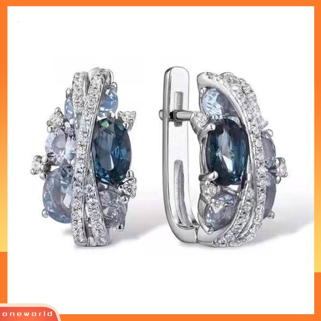 [EONE] 1pasang Anting Pejantan Double-Layer Berbentuk X Berongga Berkilau Temperamen Berlian Imitasi Dekorasi Tahan Luntur Retro Kreatif Cubic Zirconia Earrings Perhiasan Aksesori