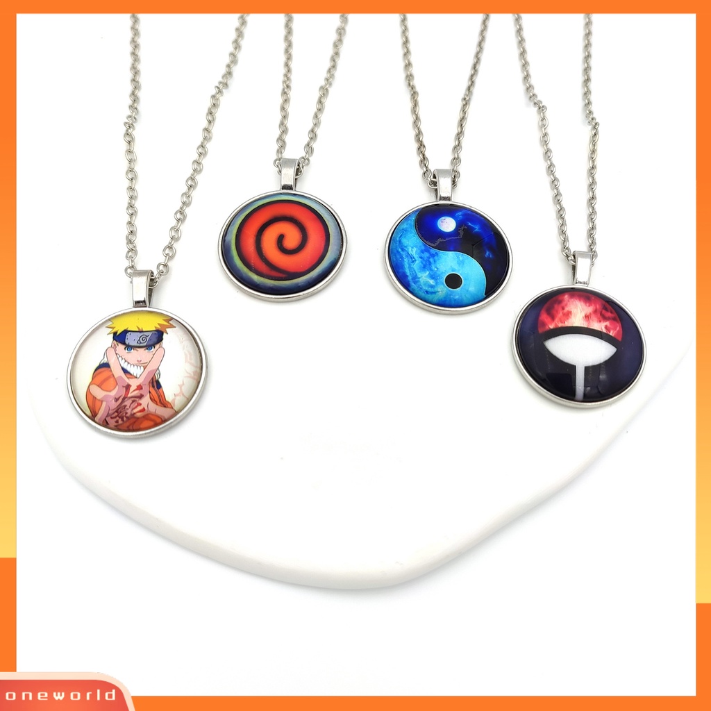 [EONE] Charm Kalung Anime Peripheral Pola Unik Bentuk Bulat Geometris Dengan Liontin Menghias Menawan Aksesoris Anime Naruto Liontin Kalung Untuk Penggemar Anime