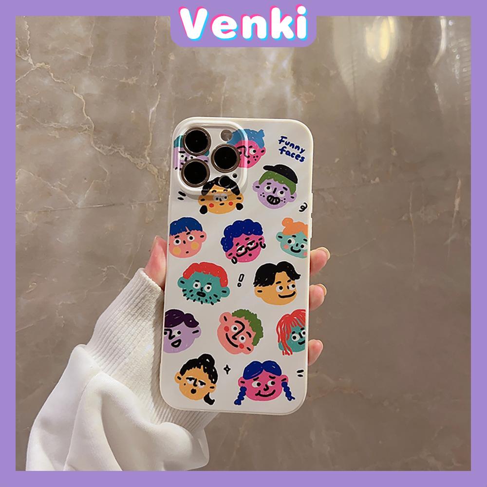 VENKI - For iPhone 11 iPhone Case Film TPU Soft Case Transparent Cute Cartoon Camera Protection Shockproof Compatible with iPhone 14 13 Pro max 12 Pro Max xr xs max 7 8 Plus