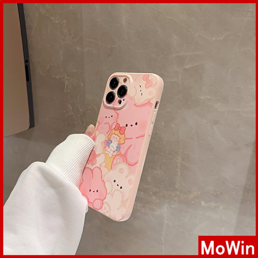 For iPhone 14 Pro Max iPhone Case Cream Glossy Soft Case TPU Shockproof Camera Cover Protection Cute Bear Compatible with iPhone 13 Pro max 12 Pro Max 11 xr xs max 7Plus 8Plus